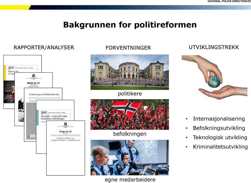 befolkningen Internasjonalisering Befolkningsutvikling Teknologisk