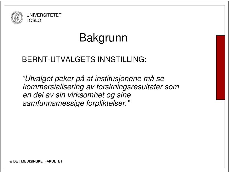 kommersialisering av forskningsresultater som