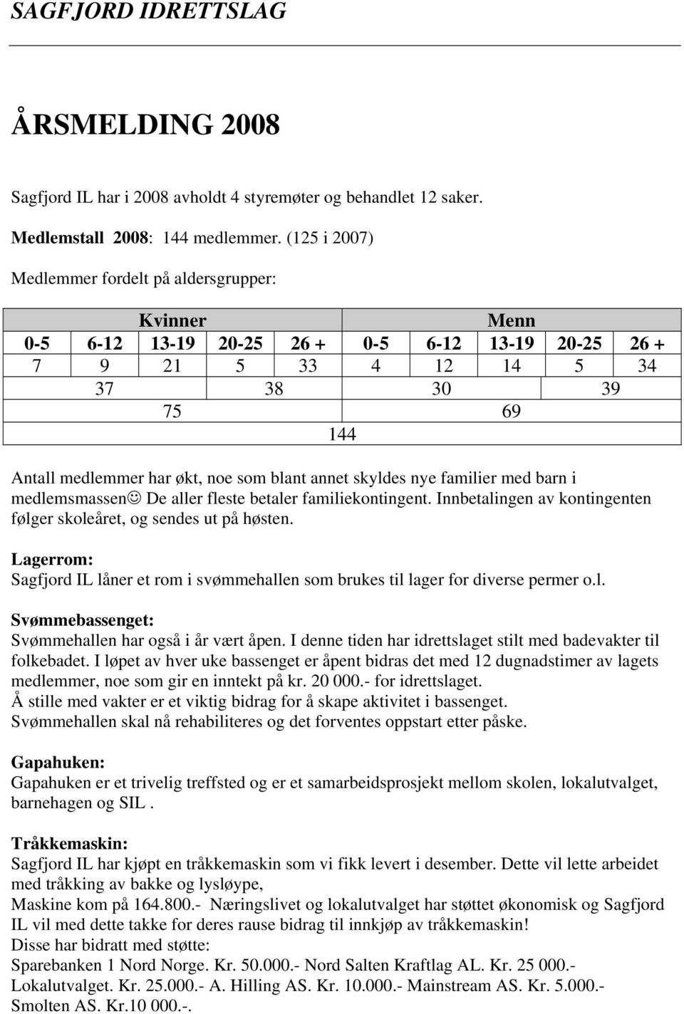 blant annet skyldes nye familier med barn i medlemsmassen De aller fleste betaler familiekontingent. Innbetalingen av kontingenten følger skoleåret, og sendes ut på høsten.