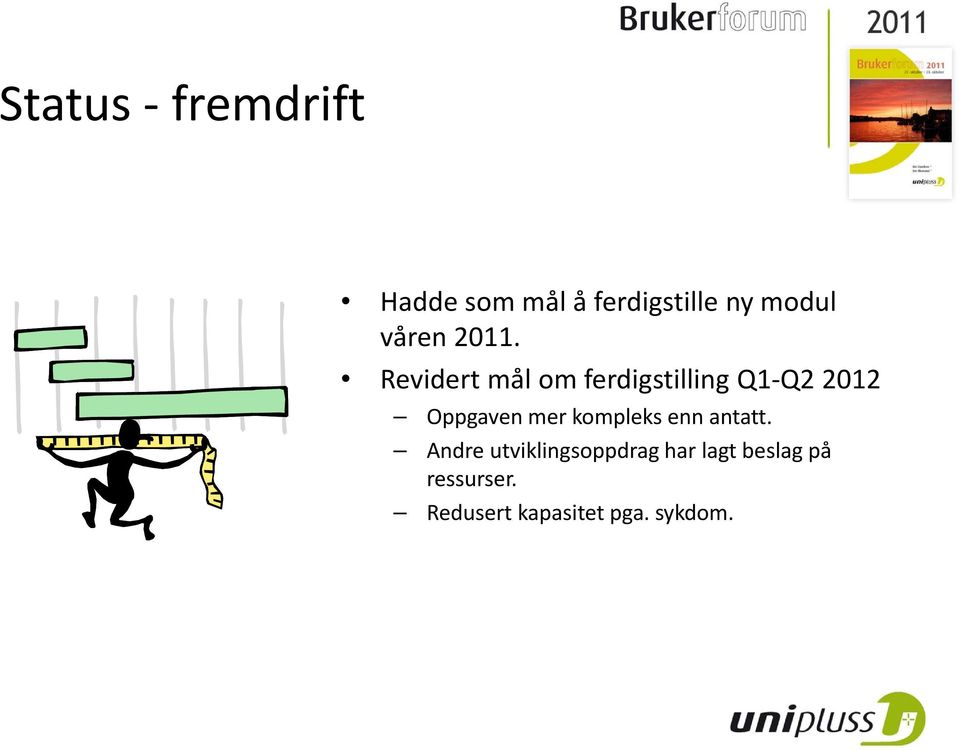 Revidert mål om ferdigstilling Q1 Q2 2012 Oppgaven mer