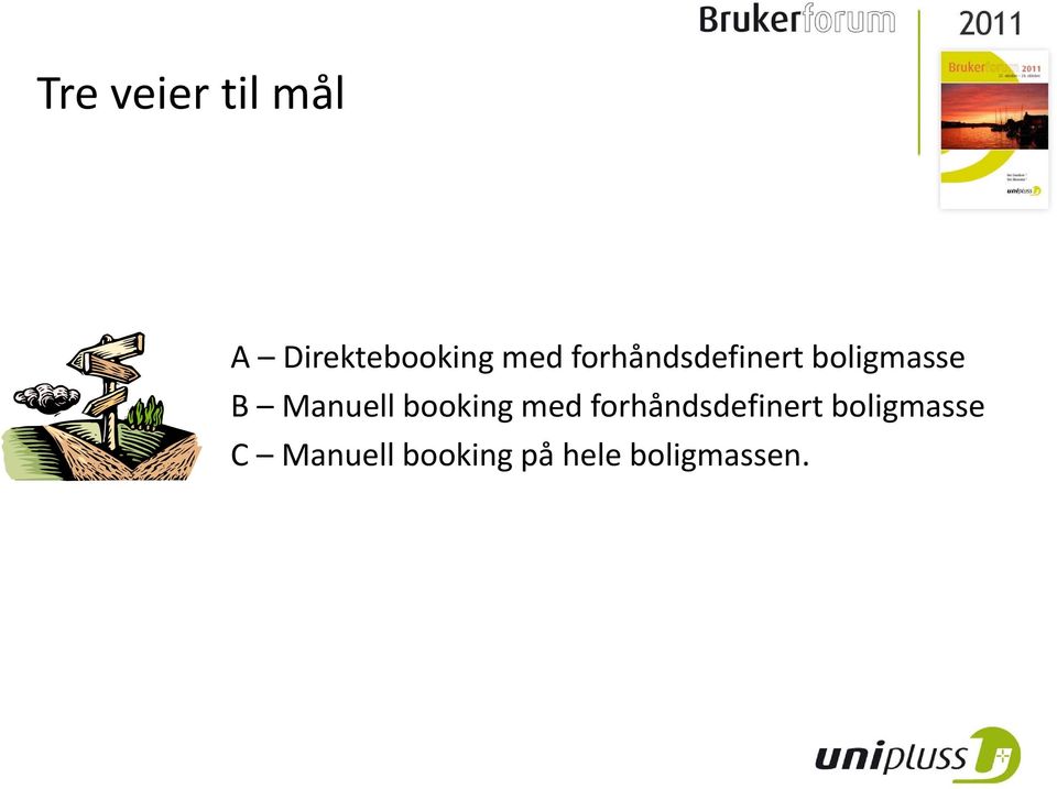 booking med forhåndsdefinert