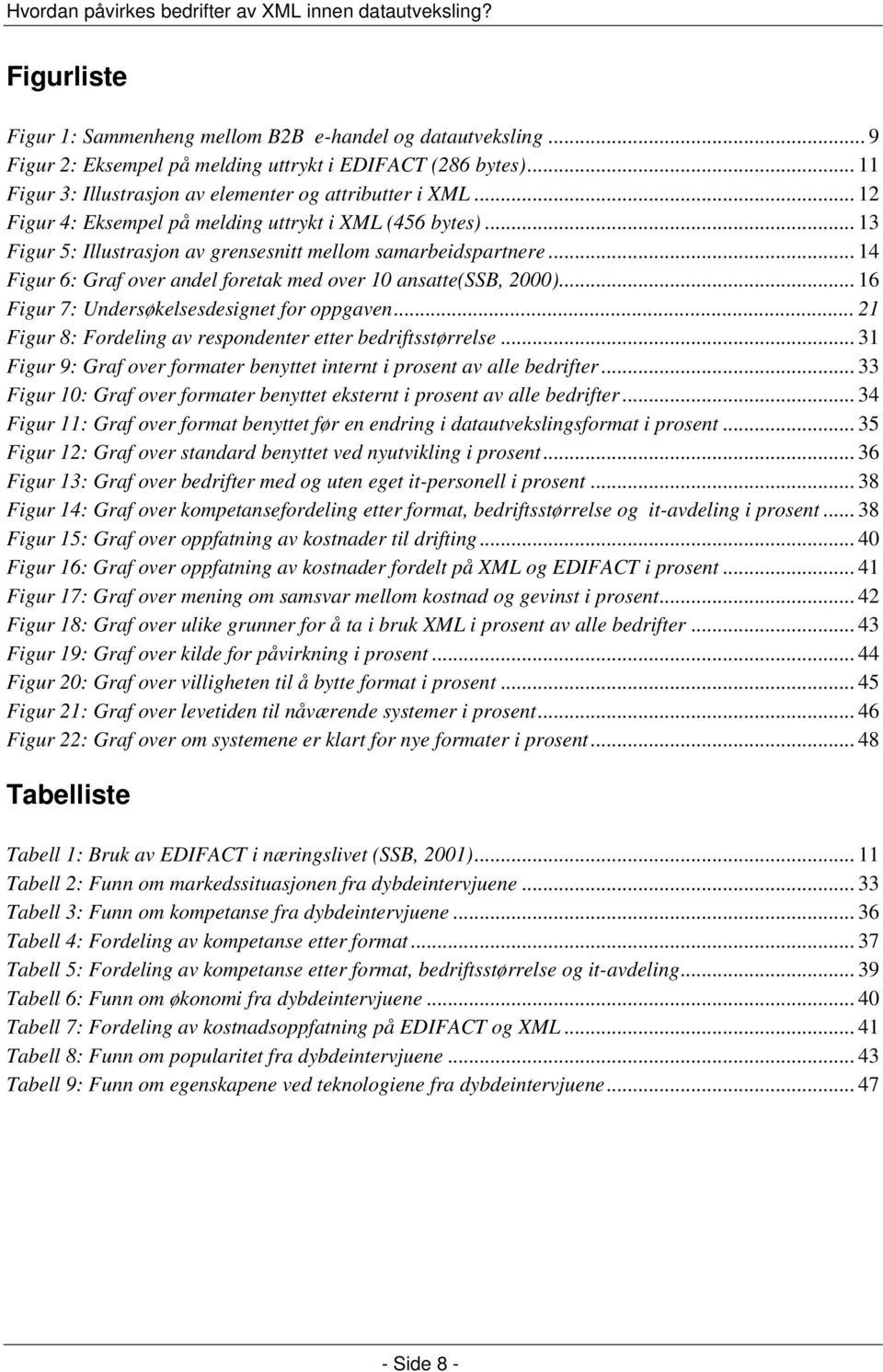 .. 16 Figur 7: Undersøkelsesdesignet for oppgaven... 21 Figur 8: Fordeling av respondenter etter bedriftsstørrelse... 31 Figur 9: Graf over formater benyttet internt i prosent av alle bedrifter.