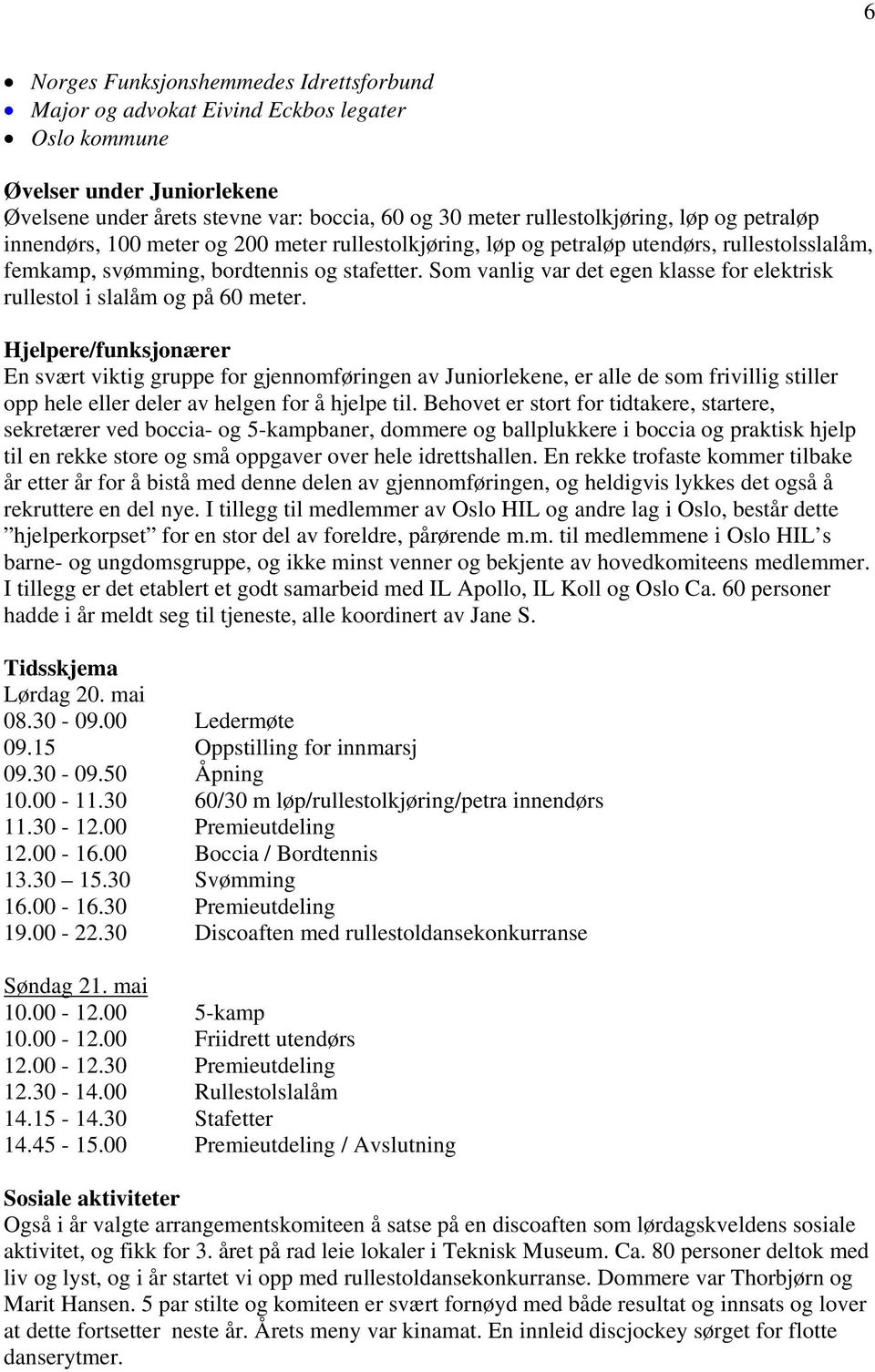 Som vanlig var det egen klasse for elektrisk rullestol i slalåm og på 60 meter.