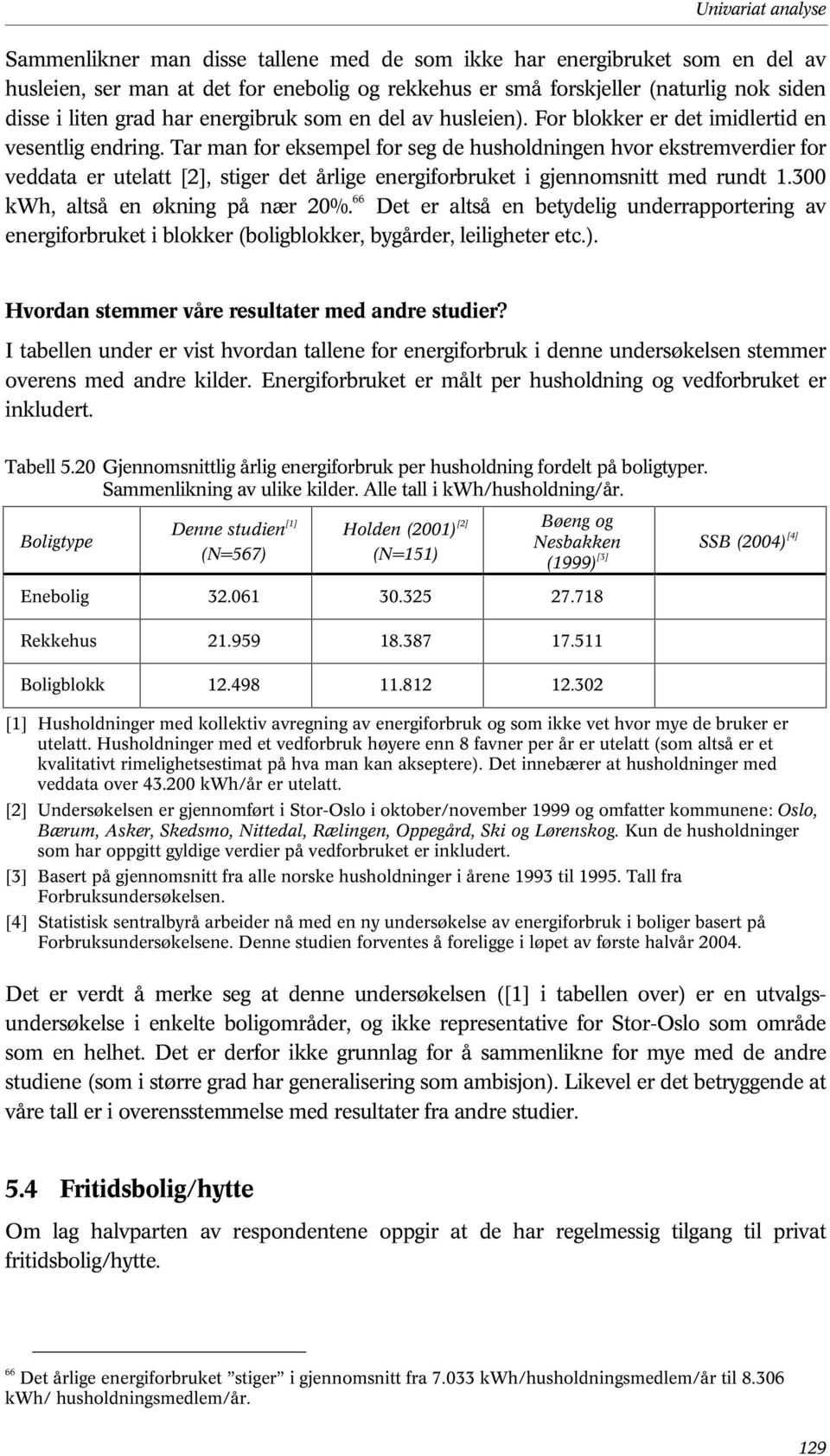 Tar man for eksempel for seg de husholdningen hvor ekstremverdier for veddata er utelatt [2], stiger det årlige energiforbruket i gjennomsnitt med rundt 1.300 kwh, altså en økning på nær 20%.