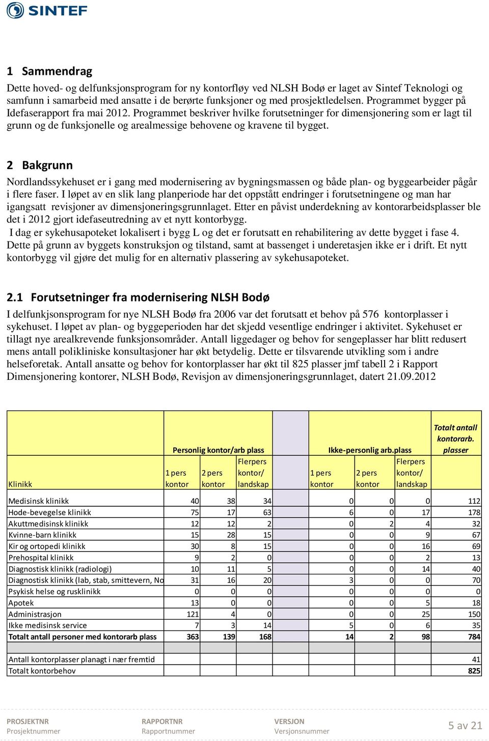 2 Bakgrunn Nordlandssykehuset er i gang med modernisering av bygningsmassen og både plan- og byggearbeider pågår i flere faser.