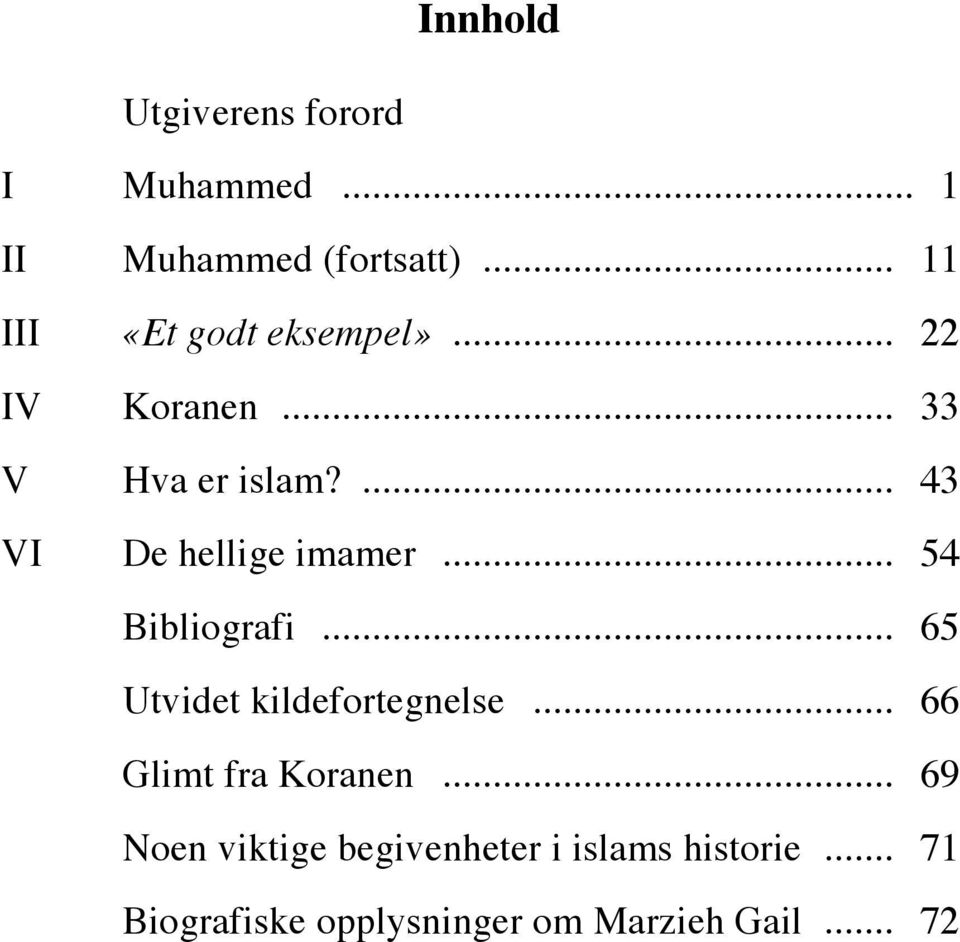 ... 43 VI De hellige imamer... 54 Bibliografi... 65 Utvidet kildefortegnelse.