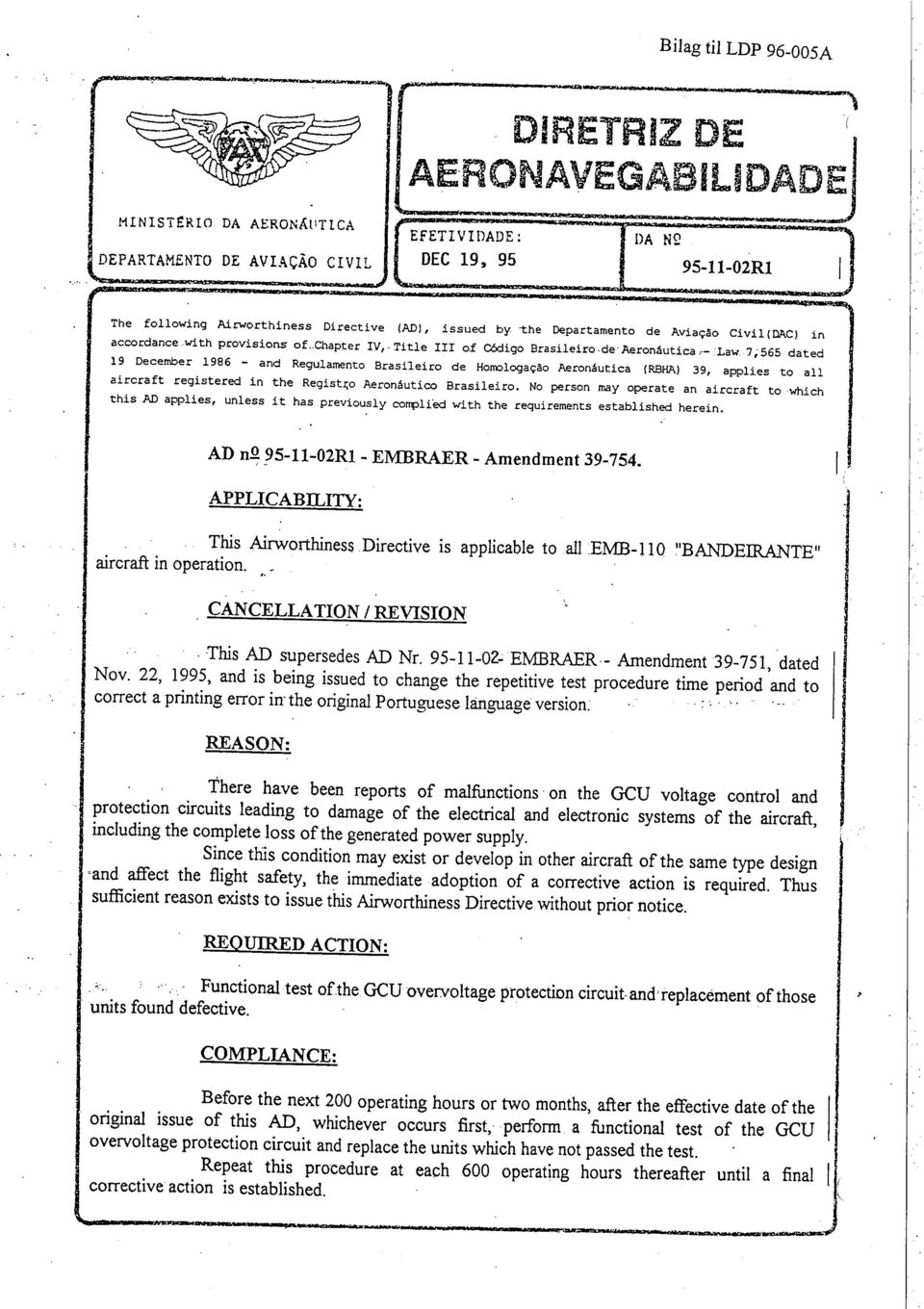 Title LII of C6igo Brasileiro,de' Aeronáutica c-'law.