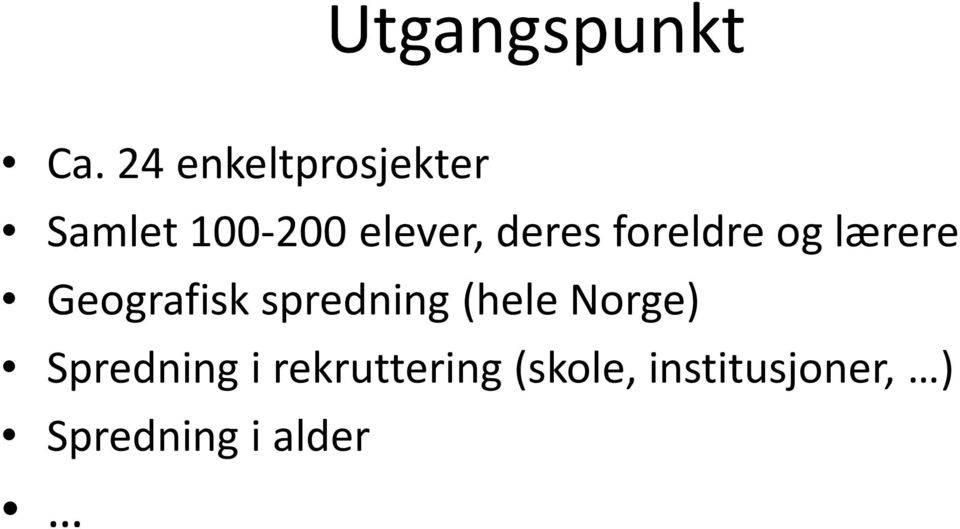 deres foreldre og lærere Geografisk spredning