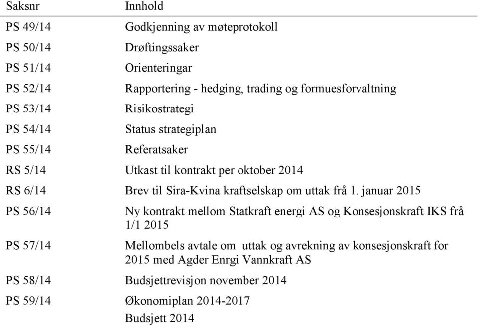 Sira-Kvina kraftselskap om uttak frå 1.