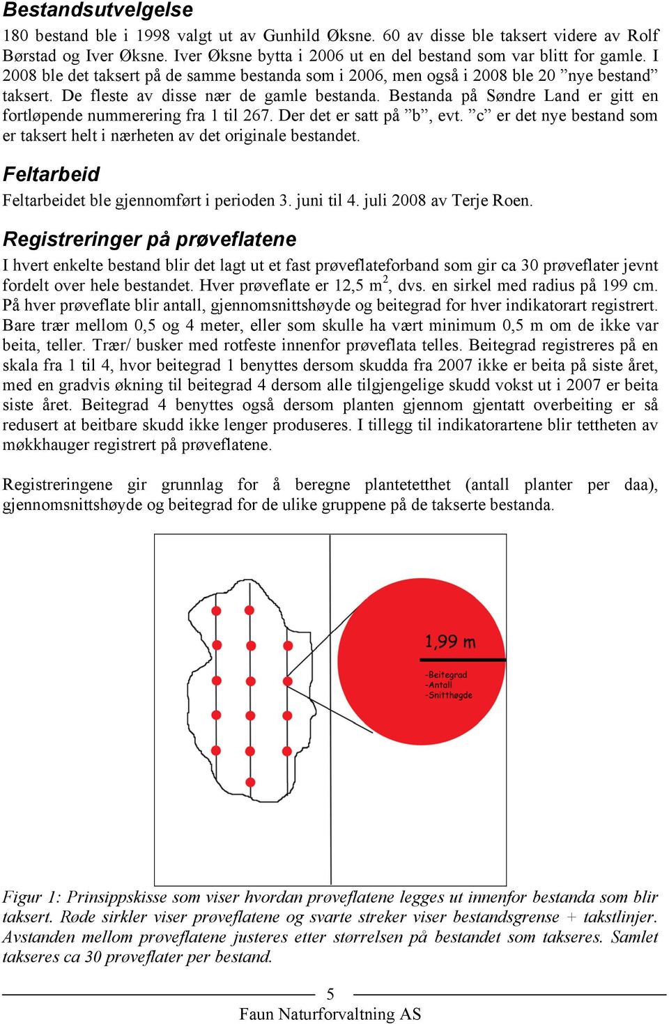 Bestanda på Søndre Land er gitt en fortløpende nummerering fra 1 til 267. Der det er satt på b, evt. c er det nye bestand som er taksert helt i nærheten av det originale bestandet.