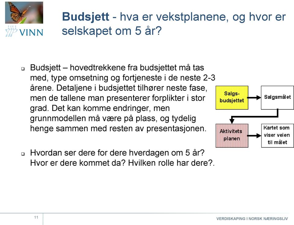 Detaljene i budsjettet tilhører neste fase, men de tallene man presenterer forplikter i stor grad.