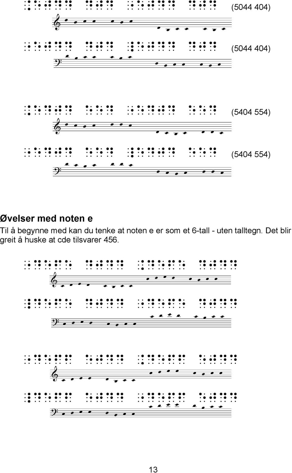 edjd eed _edjd eed (5404 554) Øvelser med noten e Til å begynne med kan du tenke at