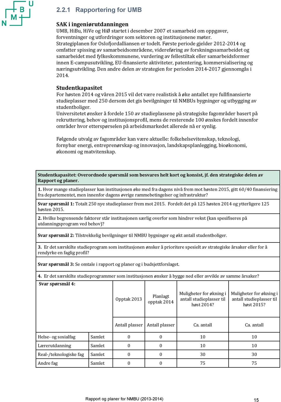 Første periode gjelder 2012-2014 og omfatter spissing av samarbeidsområdene, videreføring av forskningssamarbeidet og samarbeidet med fylkeskommunene, vurdering av fellestiltak eller samarbeidsformer