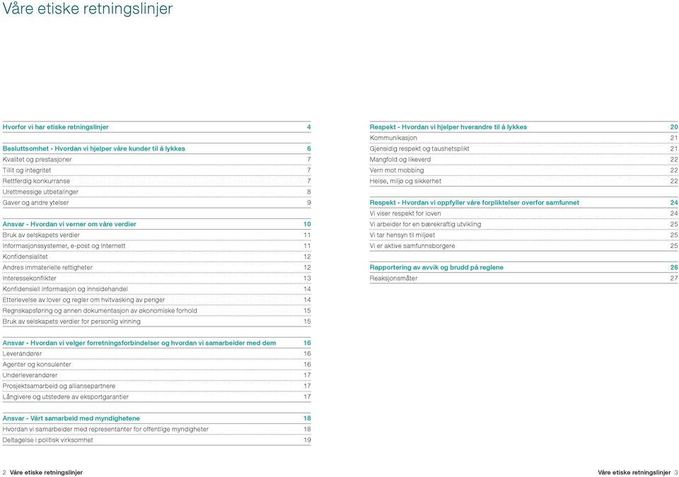 Konfidensialitet 12 Andres immaterielle rettigheter 12 Interessekonflikter 13 Konfidensiell informasjon og innsidehandel 14 Etterlevelse av lover og regler om hvitvasking av penger 14 Regnskapsføring