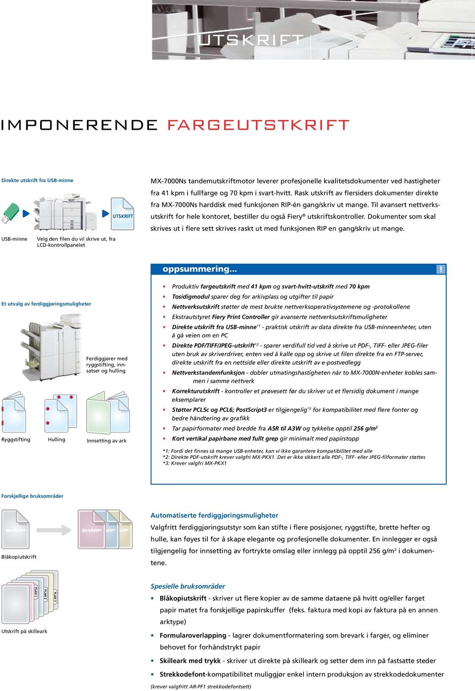 professional-quality ved documents hastigheter at fra fast 41 output kpm i speeds fullfarge of og 41 70 ppm kpm i full svart-hvitt. colour and Rask 70 utskrift ppm av black flersiders & white.