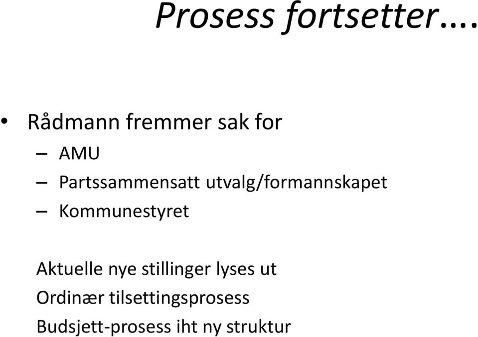 utvalg/formannskapet Kommunestyret Aktuelle nye