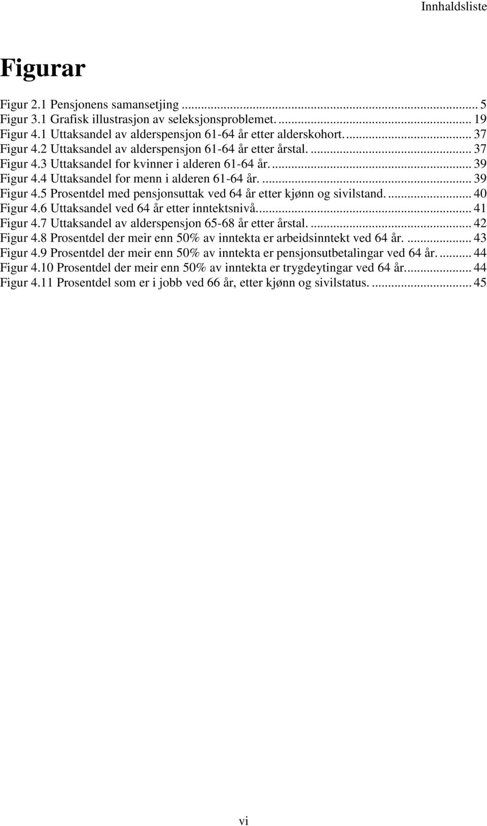 ... 40 Figur 4.6 Uttaksandel ved 64 år etter inntektsnivå... 41 Figur 4.7 Uttaksandel av alderspensjon 65-68 år etter årstal.... 42 Figur 4.