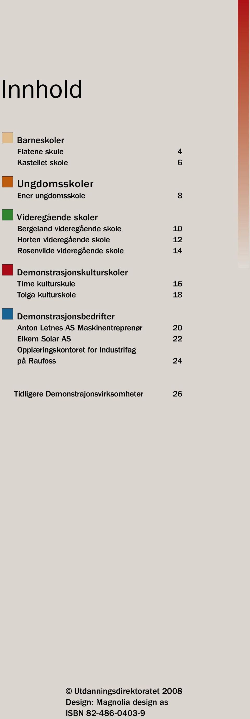 16 Tolga kulturskole 18 Demonstrasjonsbedrifter Anton Letnes AS Maskinentreprenør 20 Elkem Solar AS 22 Opplæringskontoret for