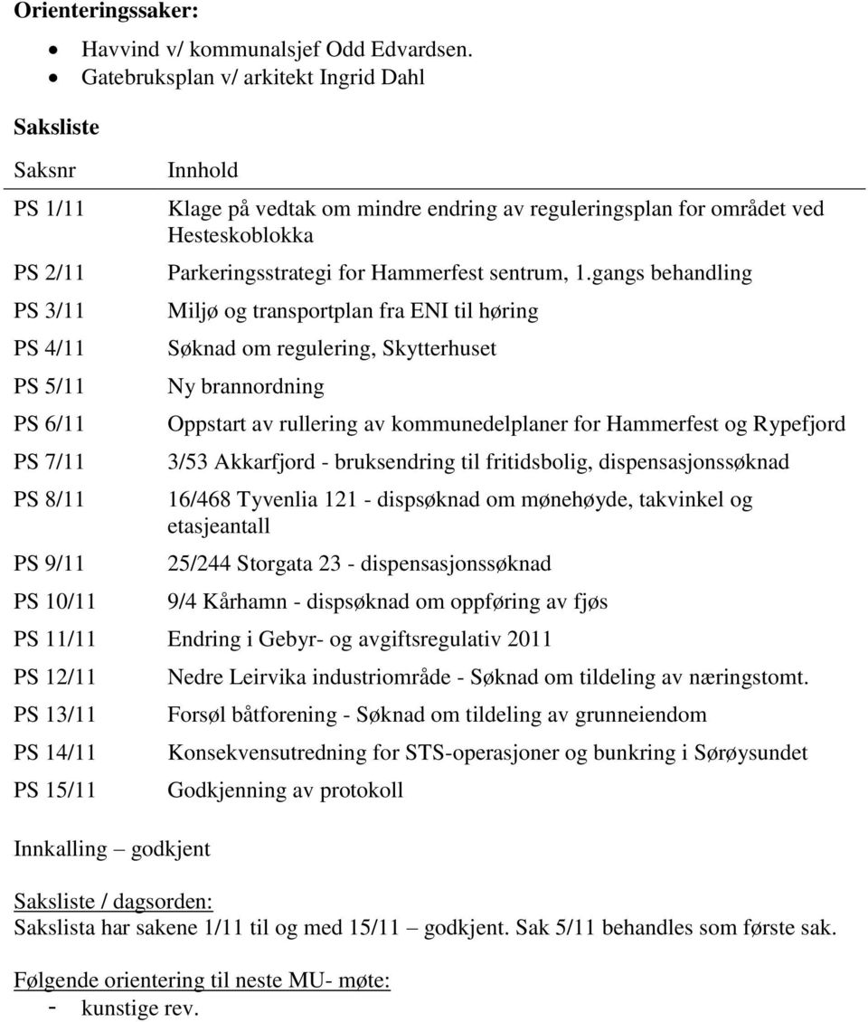 for området ved Hesteskoblokka Parkeringsstrategi for Hammerfest sentrum, 1.