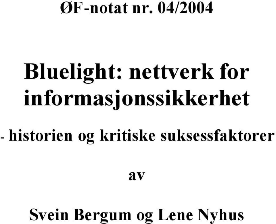 informasjonssikkerhet - historien