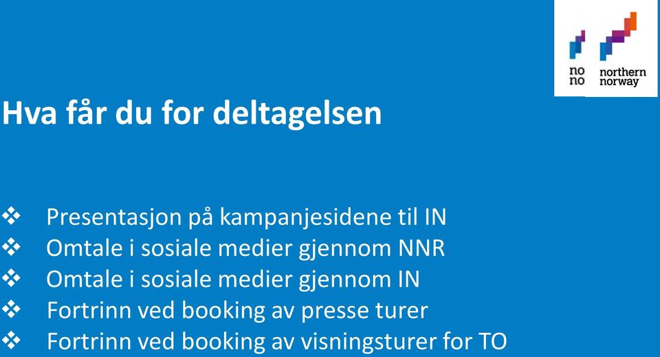 NNR Omtale i sosiale medier gjennom IN Fortrinn ved