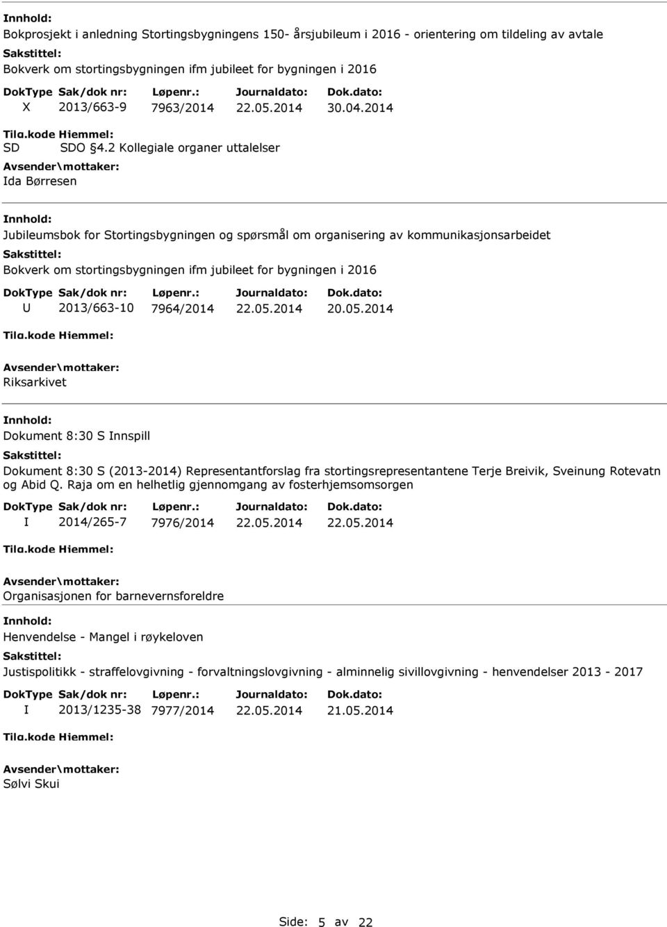 2 Kollegiale organer uttalelser da Børresen Jubileumsbok for Stortingsbygningen og spørsmål om organisering av kommunikasjonsarbeidet Bokverk om stortingsbygningen ifm jubileet for bygningen i 2016