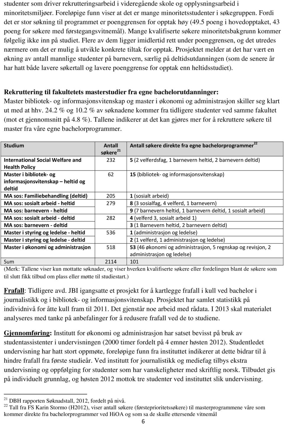 Mange kvalifiserte søkere minoritetsbakgrunn kommer følgelig ikke inn på studiet.