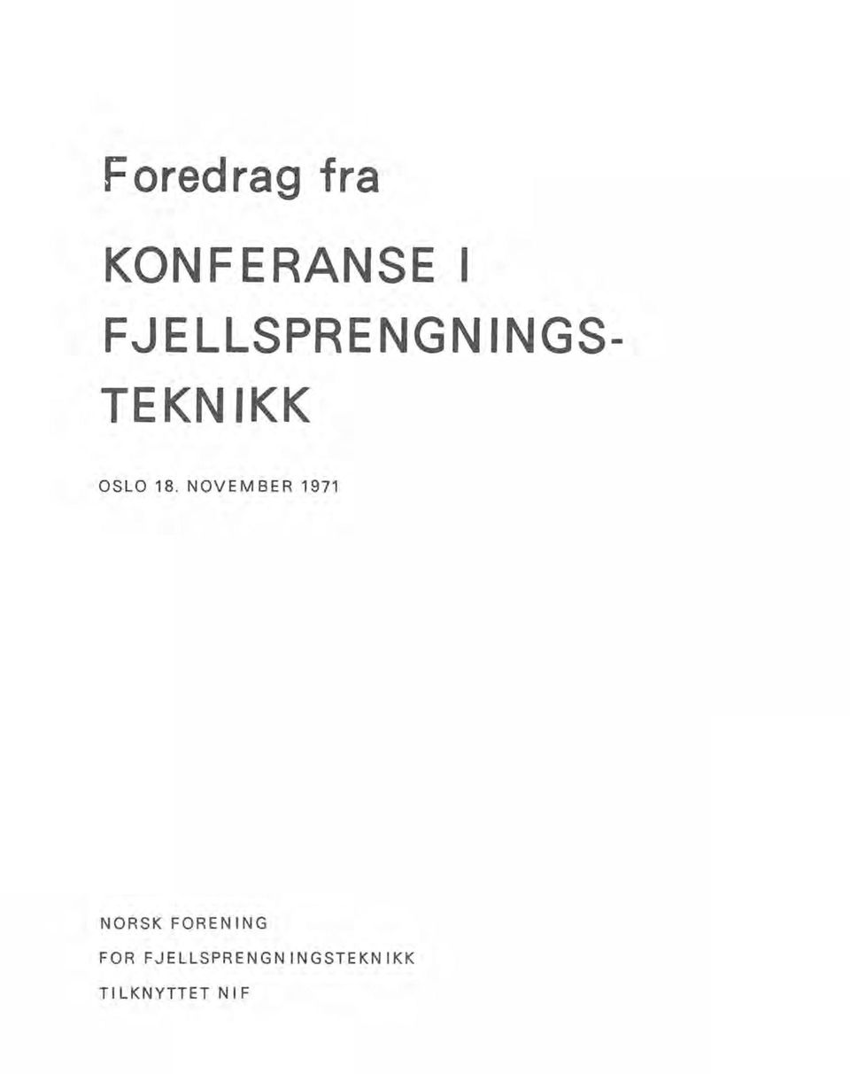 NOVEMBER 1971 NORSK FORENING FOR