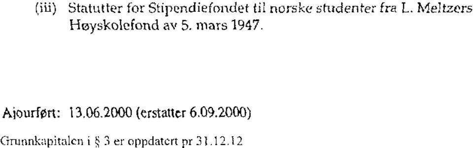 mars 1947. Aiourført: 13.06.2000(erstatter 6.