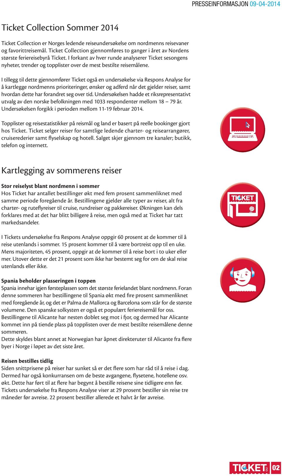 I forkant av hver runde analyserer Ticket sesongens nyheter, trender og topplister over de mest bestilte reisemålene.