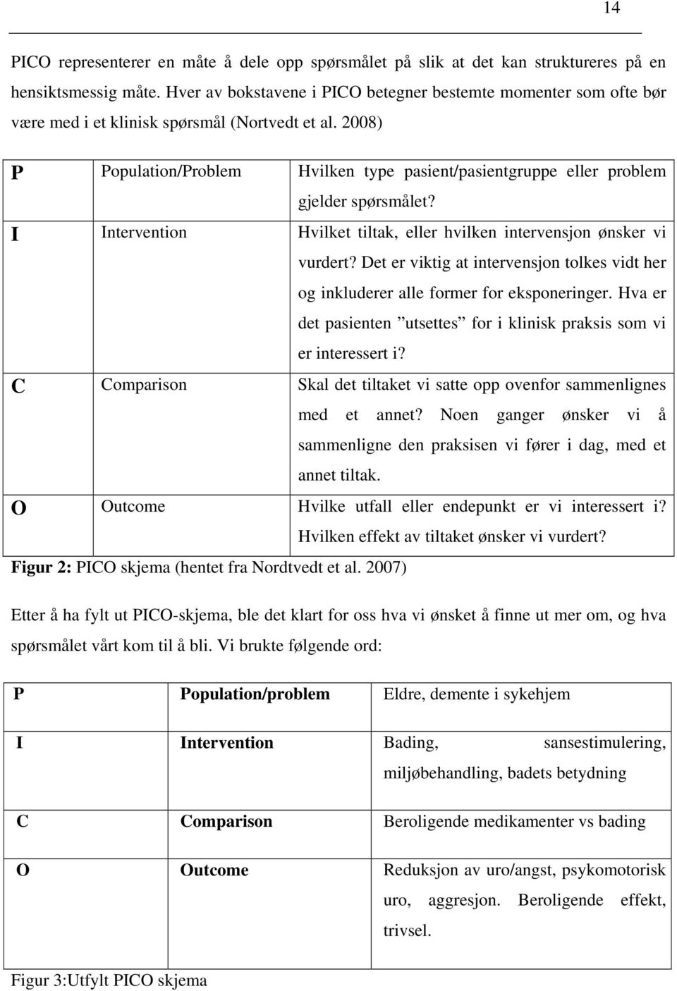 2008) P Population/Problem Hvilken type pasient/pasientgruppe eller problem gjelder spørsmålet? I Intervention Hvilket tiltak, eller hvilken intervensjon ønsker vi vurdert?