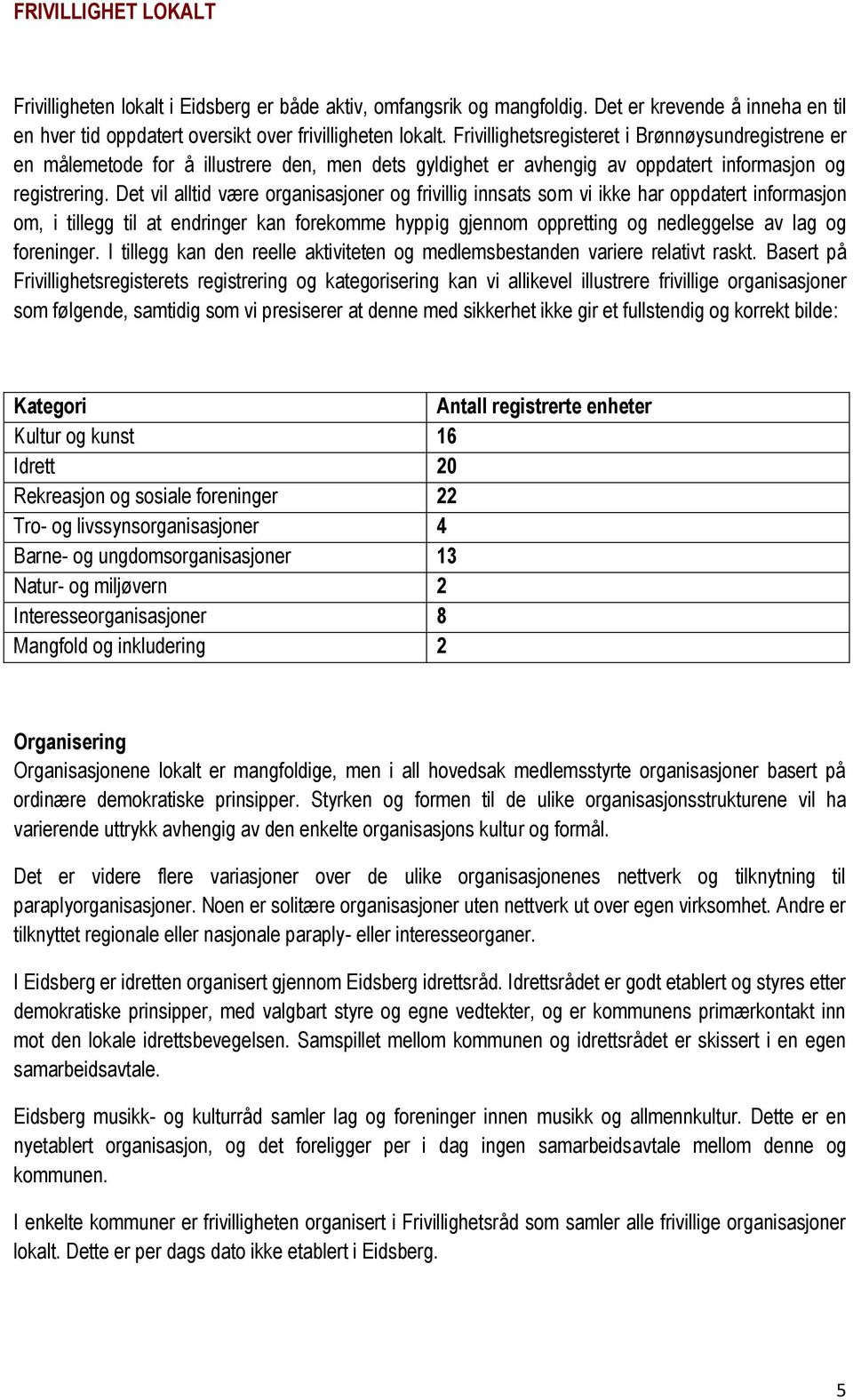 Det vil alltid være organisasjoner og frivillig innsats som vi ikke har oppdatert informasjon om, i tillegg til at endringer kan forekomme hyppig gjennom oppretting og nedleggelse av lag og