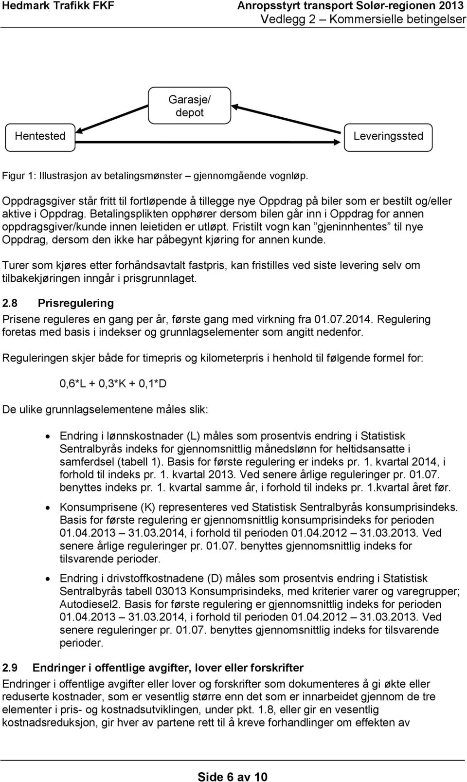 Betalingsplikten opphører dersom bilen går inn i Oppdrag for annen oppdragsgiver/kunde innen leietiden er utløpt.