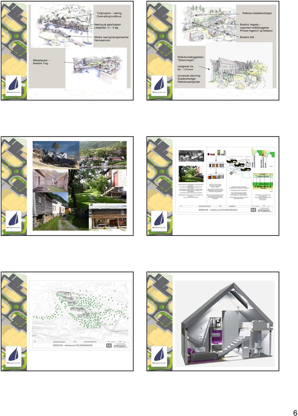 no Torghusene næring, Overnatting/multibruk Rekketun/etablererboliger Næring på gate/kaiplan Leiligheter i 2 3 etg.