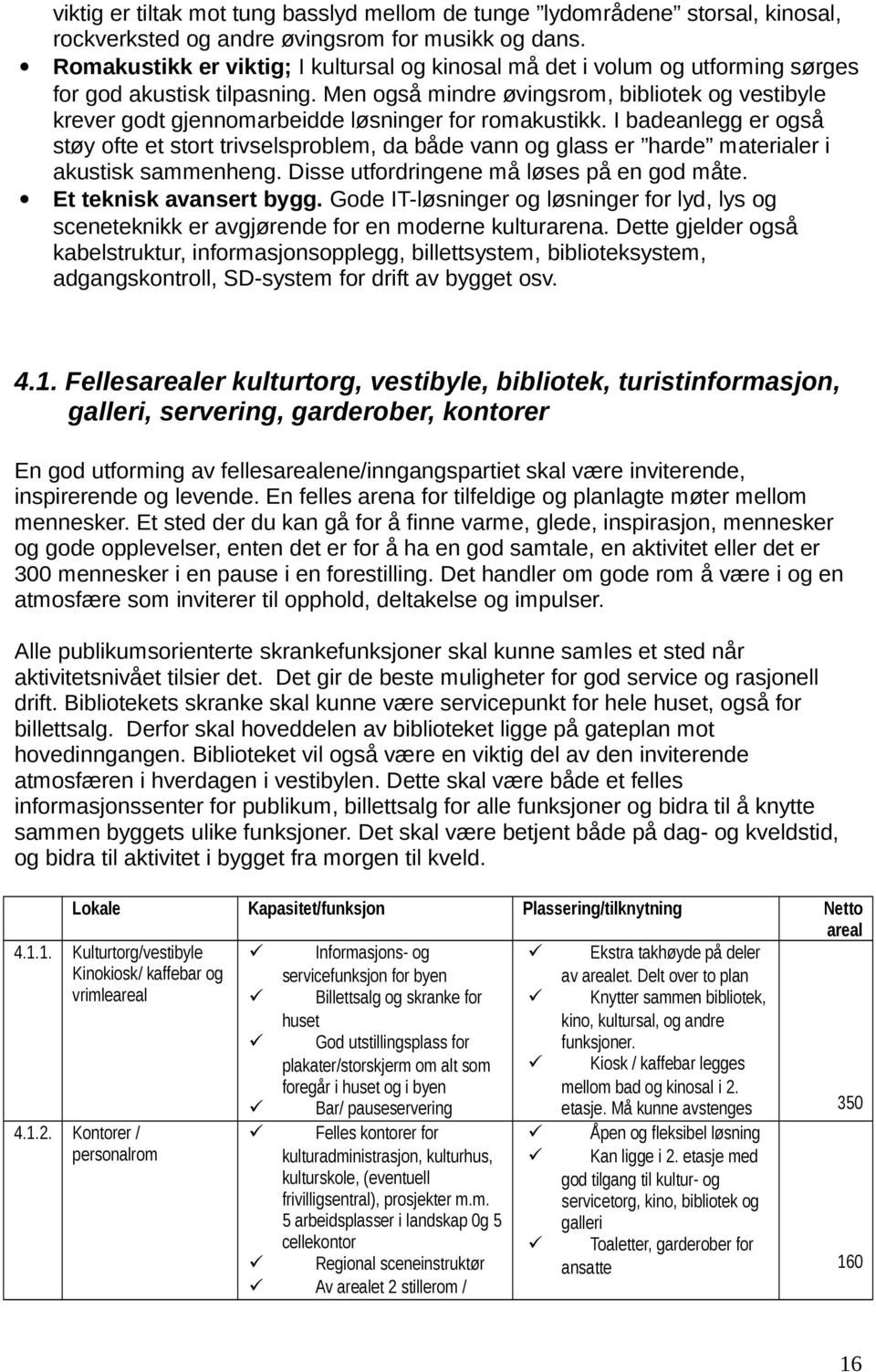 Men også mindre øvingsrom, bibliotek og vestibyle krever godt gjennomarbeidde løsninger for romakustikk.