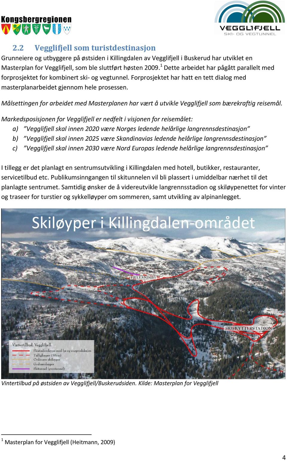 Målsettingen for arbeidet med Masterplanen har vært å utvikle Vegglifjell som bærekraftig reisemål.