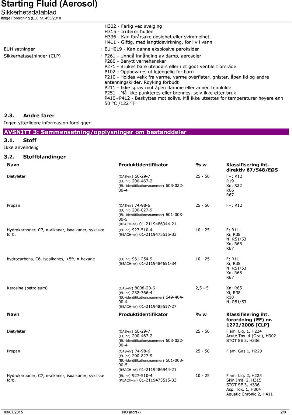 barn P210 - Holdes vekk fra varme, varme overflater, gnister, åpen ild og andre antenningskilder.