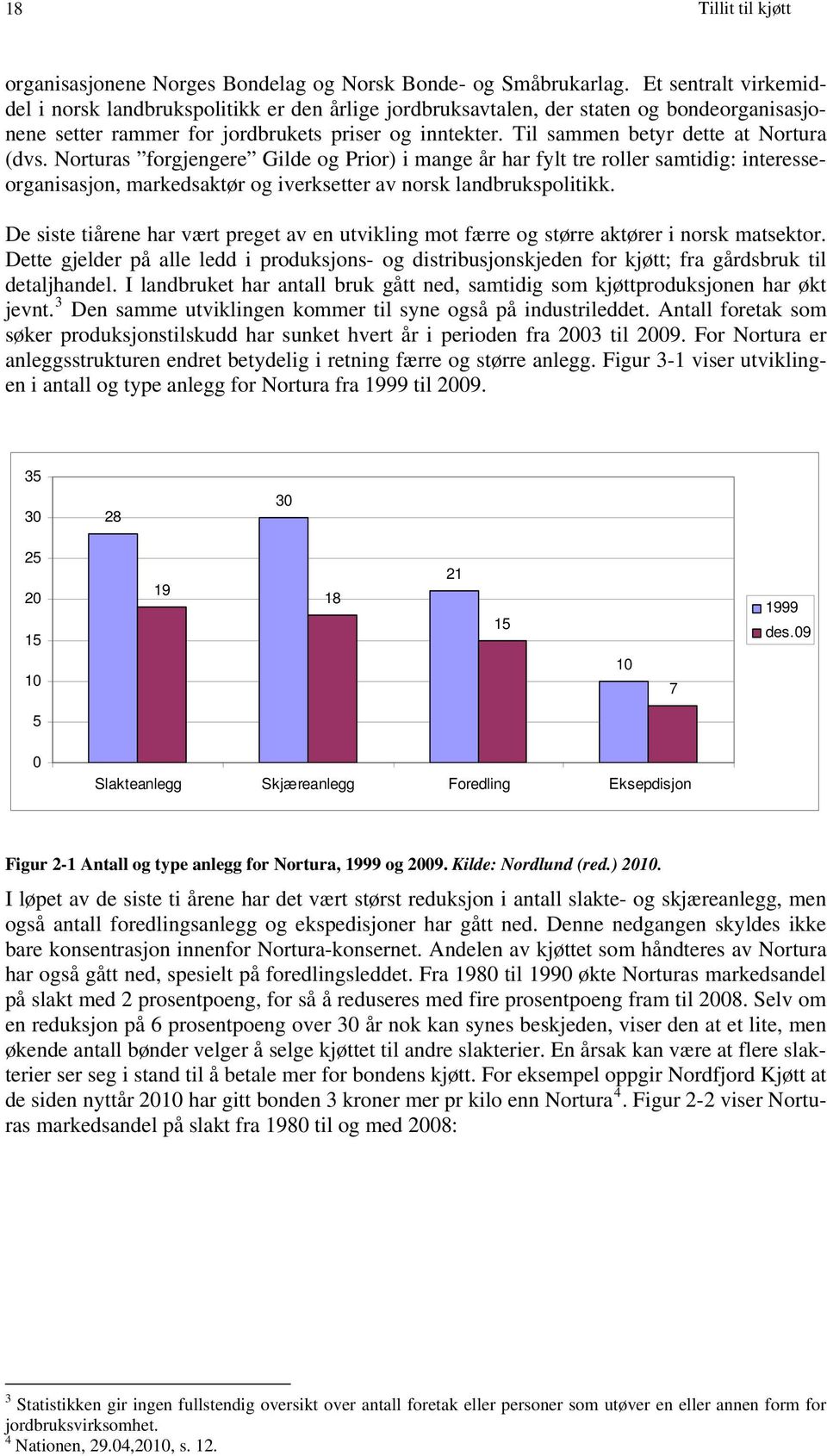 Til sammen betyr dette at Nortura (dvs. Norturas forgjengere Gilde og Prior) i mange år har fylt tre roller samtidig: interesseorganisasjon, markedsaktør og iverksetter av norsk landbrukspolitikk.