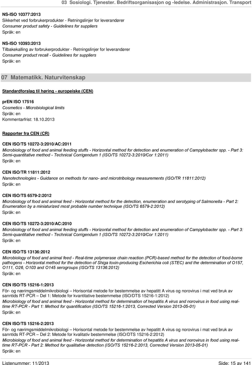 forbrukerprodukter - Retningslinjer for leverandører Consumer product recall - Guidelines for suppliers 07 Matematikk.