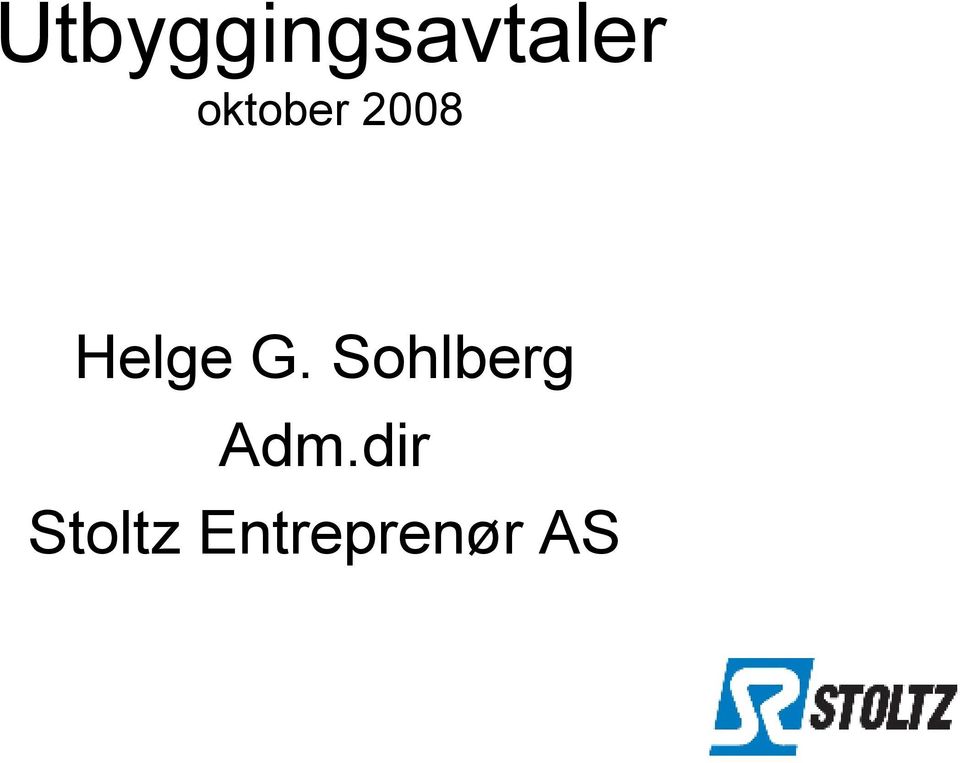 G. Sohlberg Adm.