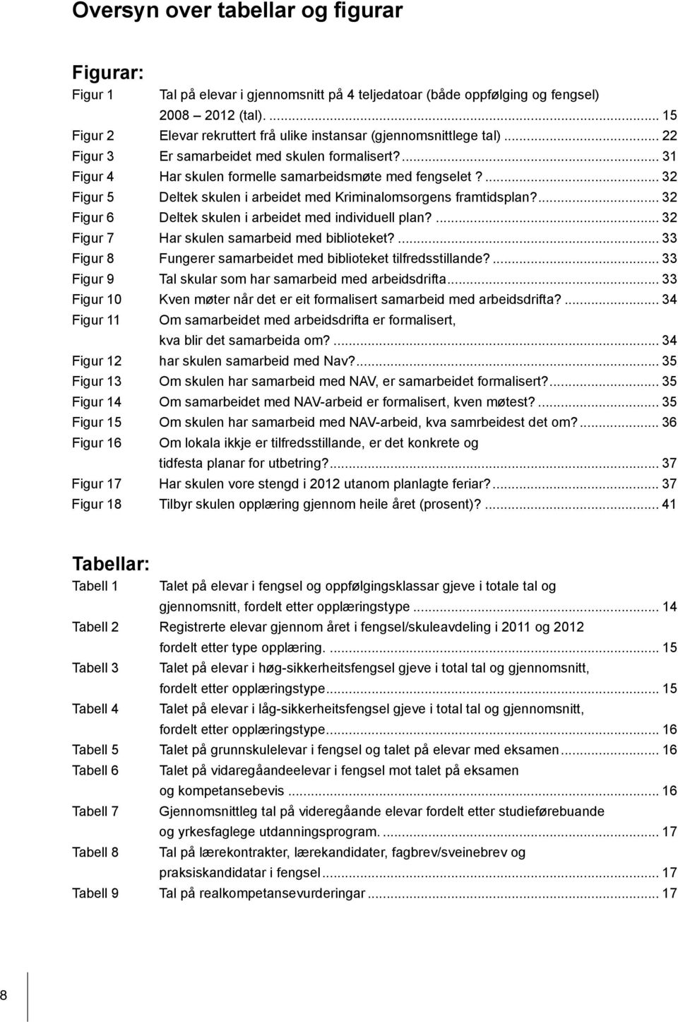 ... 32 Figur 5 Deltek skulen i arbeidet med Kriminalomsorgens framtidsplan?... 32 Figur 6 Deltek skulen i arbeidet med individuell plan?... 32 Figur 7 Har skulen samarbeid med biblioteket?