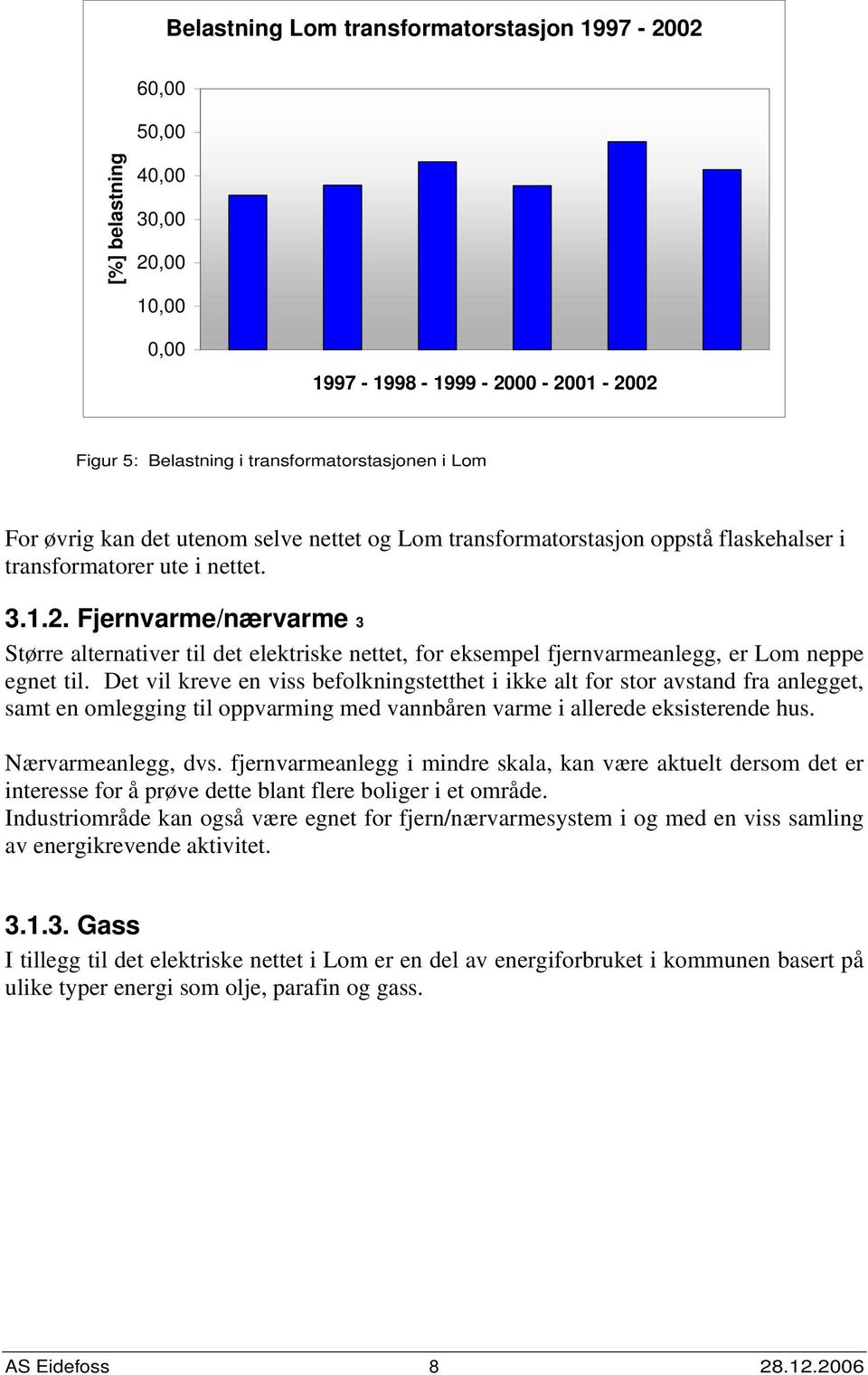 Fjernvarme/nærvarme 3 Større alternativer til det elektriske nettet, for eksempel fjernvarmeanlegg, er Lom neppe egnet til.