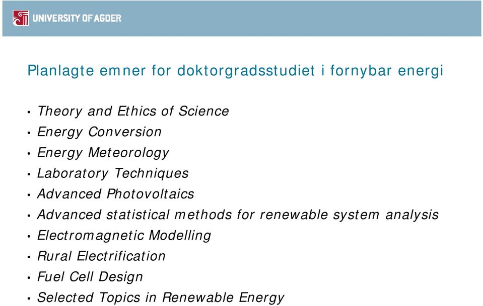 Photovoltaics Advanced statistical methods for renewable system analysis