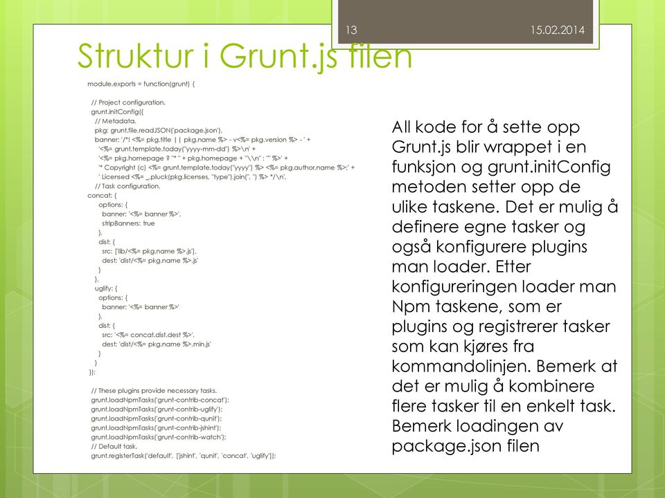 author.name %>;' + ' Licensed <%= _.pluck(pkg.licenses, "type").join(", ") %> */\n', // Task configuration.