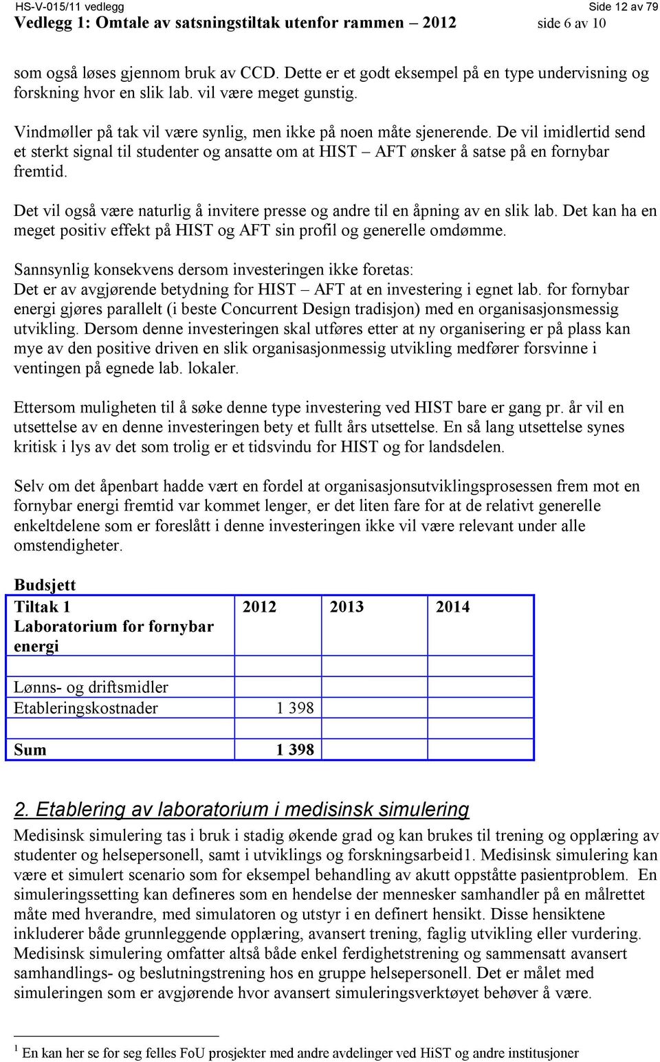 De vil imidlertid send et sterkt signal til studenter og ansatte om at HIST AFT ønsker å satse på en fornybar fremtid.