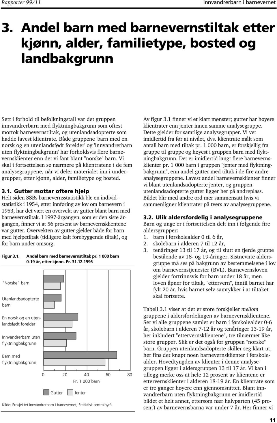 utenlandsadopterte som hadde lavest klientrate.