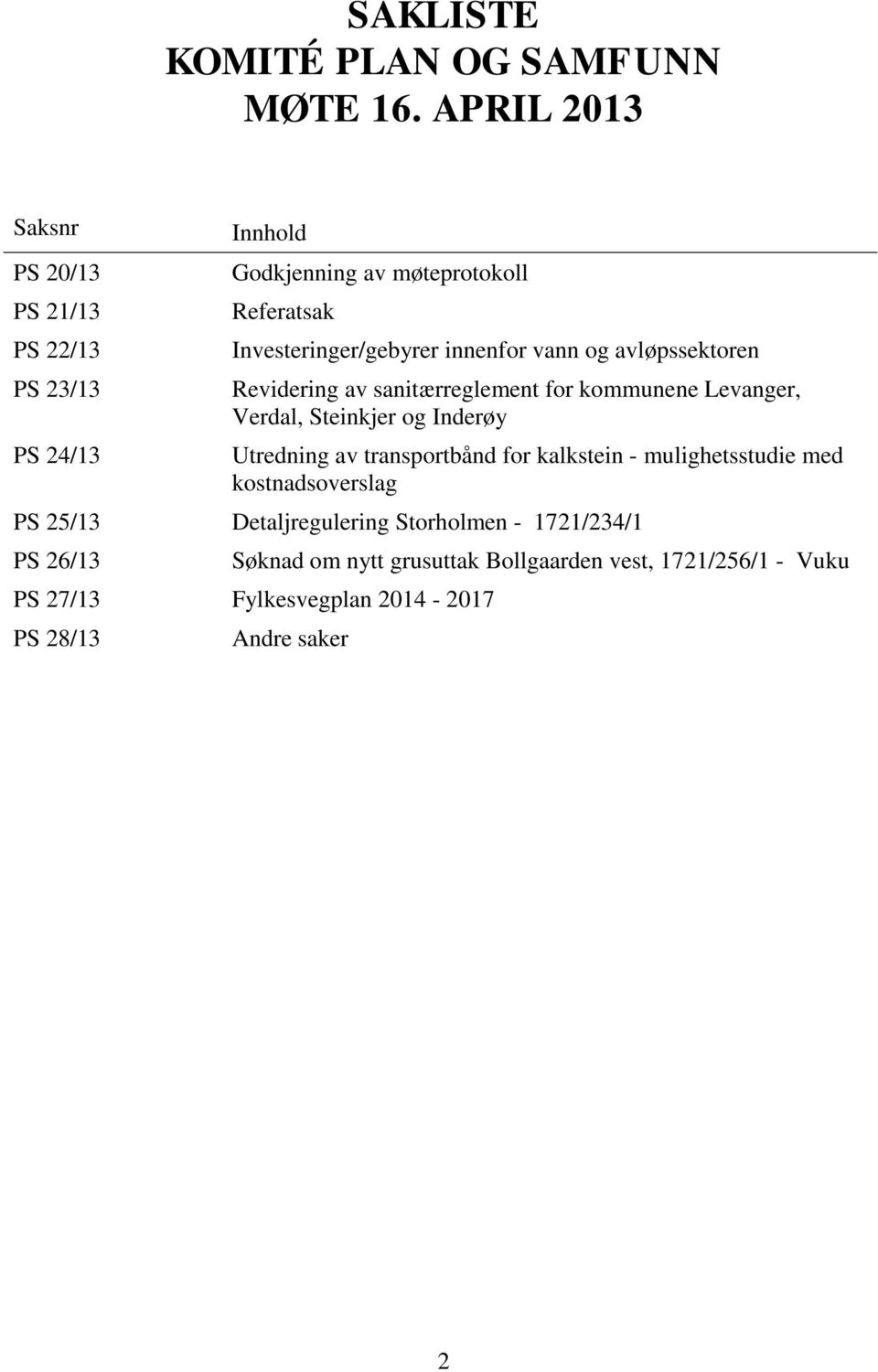 innenfor vann og avløpssektoren Revidering av sanitærreglement for kommunene Levanger, Verdal, Steinkjer og Inderøy Utredning av