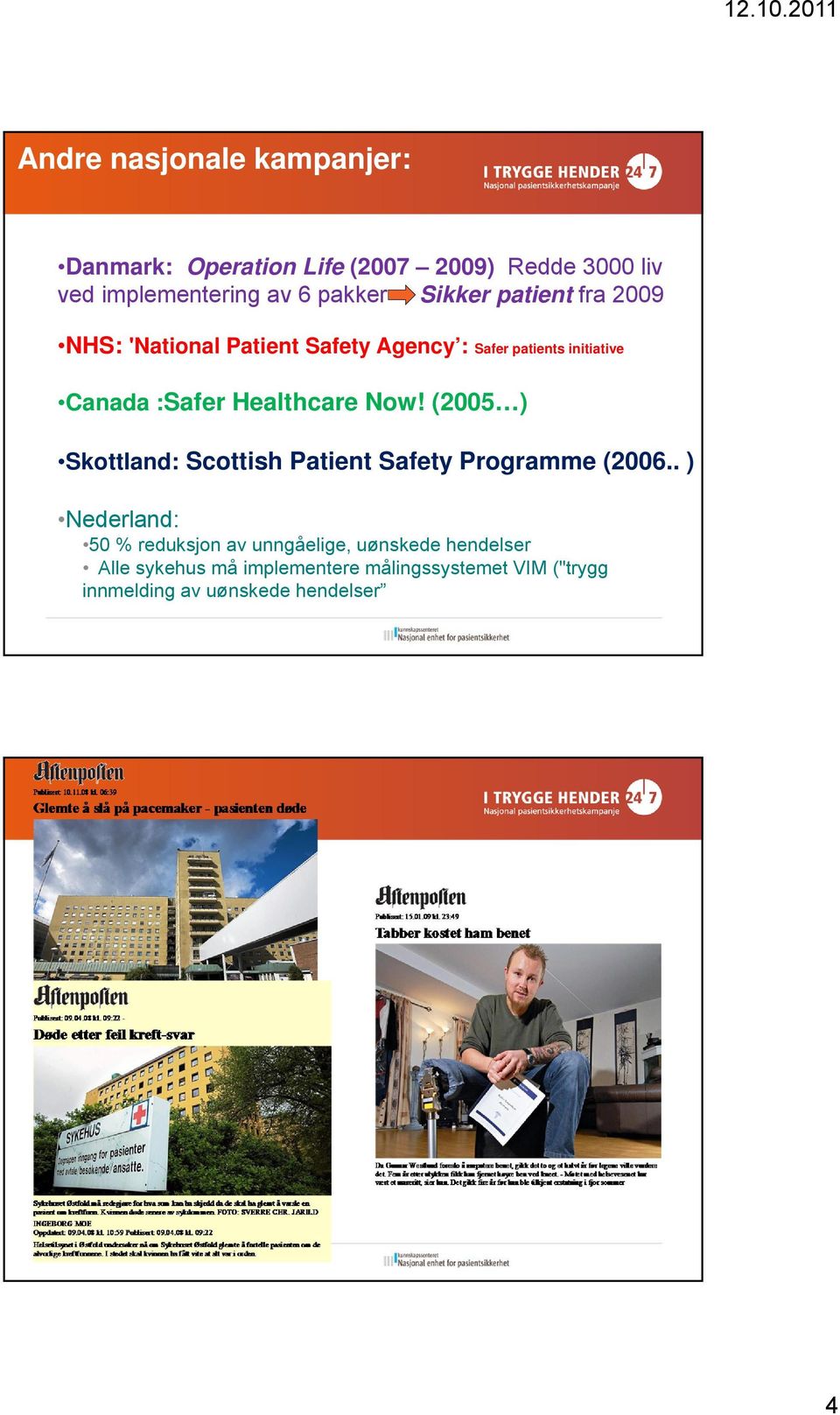 6 p S p f 2009 NHS: 'Nl P Sfy Agcy : Sf p v Cd :Sf Hlhc Nw!