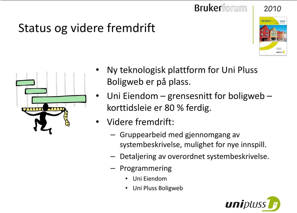 Videre fremdrift: Gruppearbeid med gjennomgang av systembeskrivelse, mulighet for