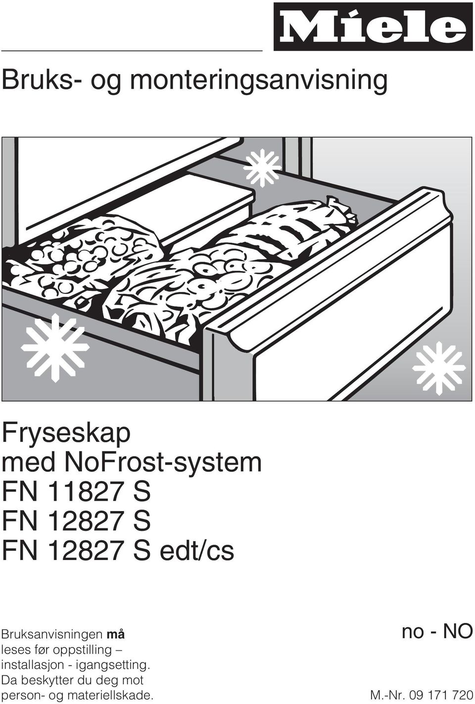 no-no leses før oppstilling installasjon - igangsetting.